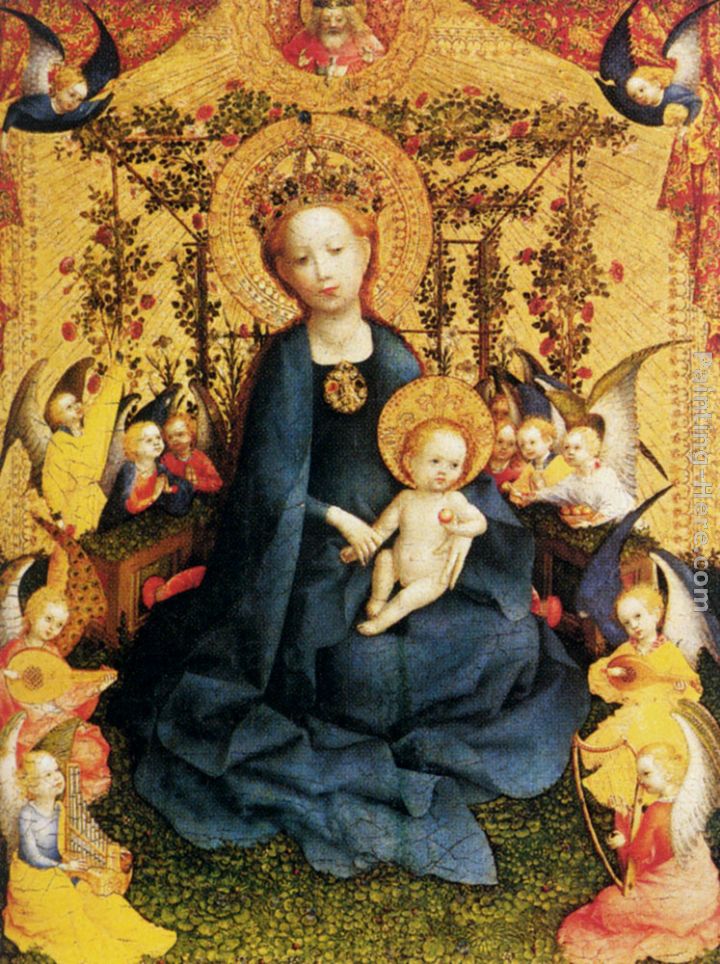 Madonna Of The Rose Bush painting - Stefan Lochner Madonna Of The Rose Bush art painting